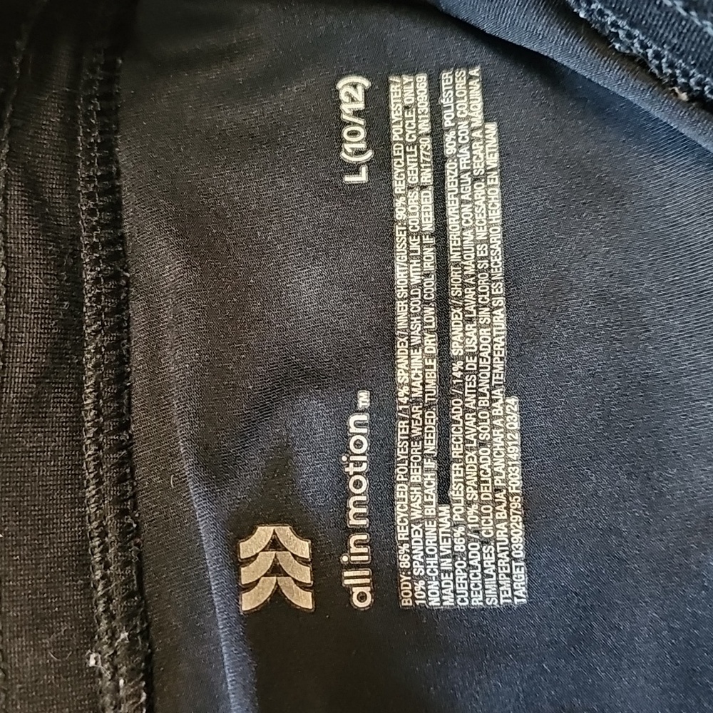 3 for $10 🏃♀️ All In Motion Girls 2-in-1 Running Shorts Black Size L (10/12) - Picture 3 of 4